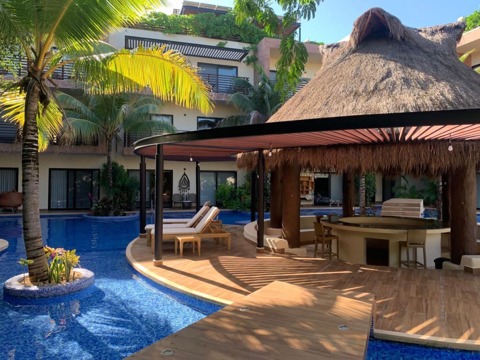 Casa De Lujo Ka'An Maya Acceso Swimup A La Piscina ตูลุม ภายนอก รูปภาพ